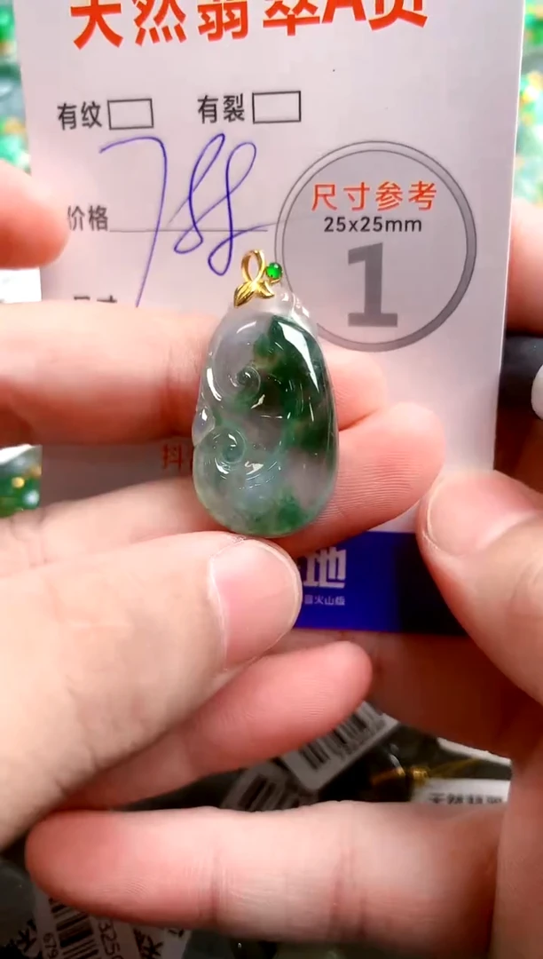 翡翠18K金镶嵌颈饰0331899416