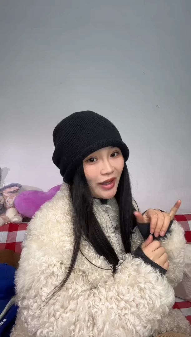 聚酯纤维黑色大头围 堆堆帽