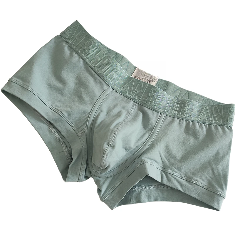 贾鲁萨加高端时尚秋季男士四角棉中低腰修身透气纯色简约平角内裤