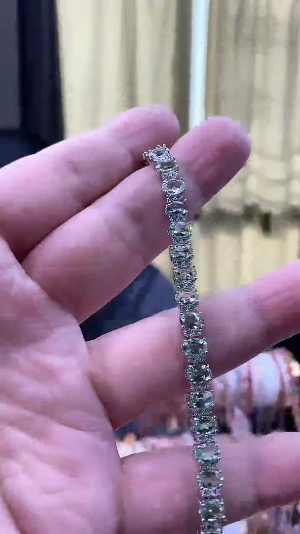 【闪购商品】碧玺手链银S925镶嵌345354345345354