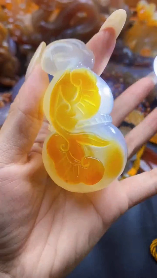 玛瑙/玉髓挂件未镶嵌蓝**1ll