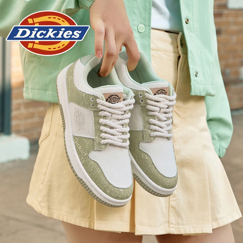 Dickies2025腰果花女鞋时尚百搭学生情侣潮鞋透气低帮休闲板鞋