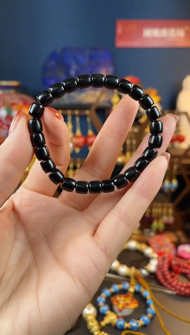 【闪购商品】和田玉（墨玉）手串未镶嵌手串