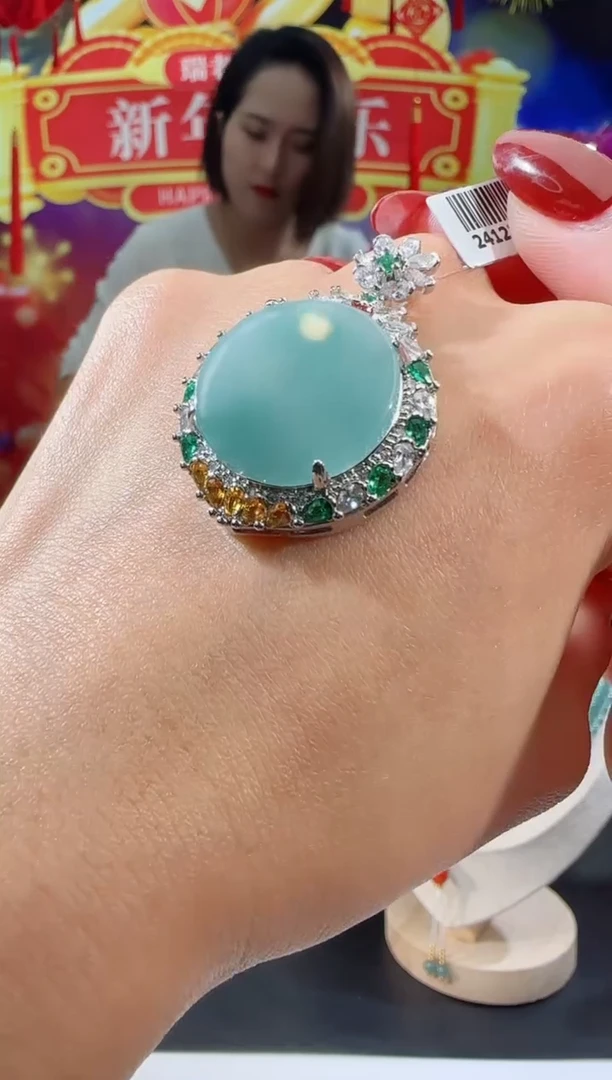 【闪购商品】翡翠吊坠(不含链)合金无事牌多样性发一