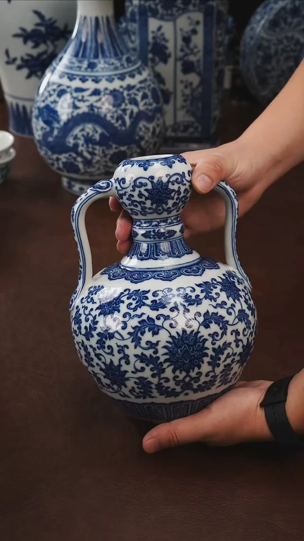 景德镇瓷器，青花瓷手绘茶具~