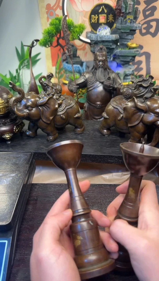 买铜就来旺铜杂货铺！（烛台/对）