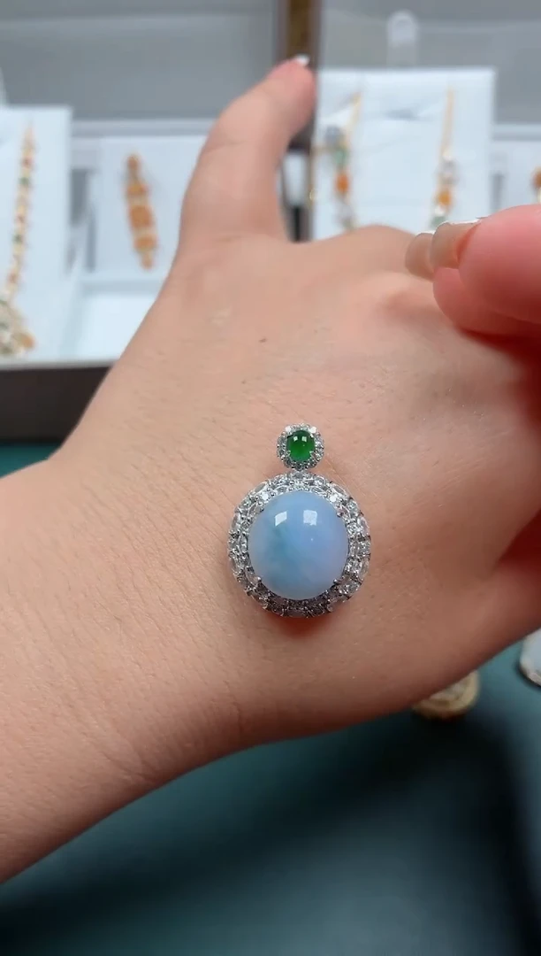 银S925镶嵌戒指翡翠.