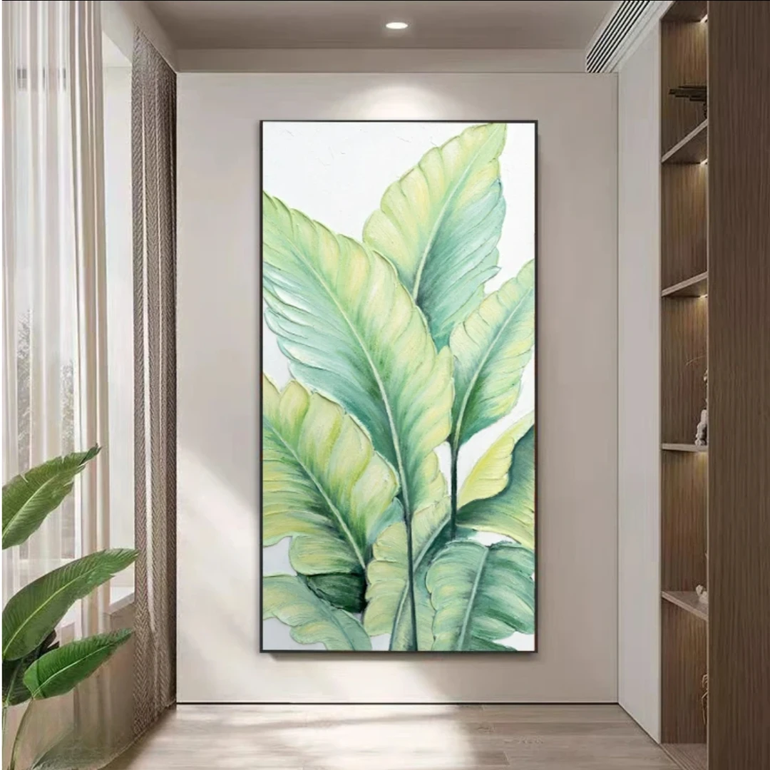 《牛油果绿家大业大》强肌理感·大颗粒砂岩装饰画玄关餐厅床头客厅