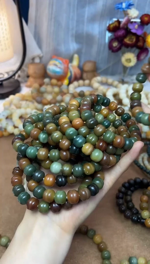 菩提根/象牙果手串12*13机抛油膏汉堡多宝一条2220