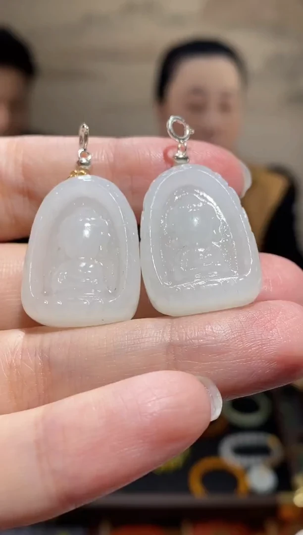 吊坠(不含链)银S925镶嵌和田玉多样性发货发其一