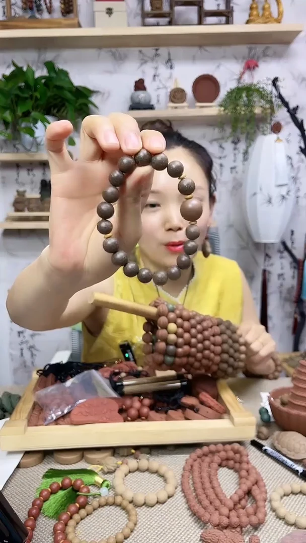 泥塑桃园单圈手串