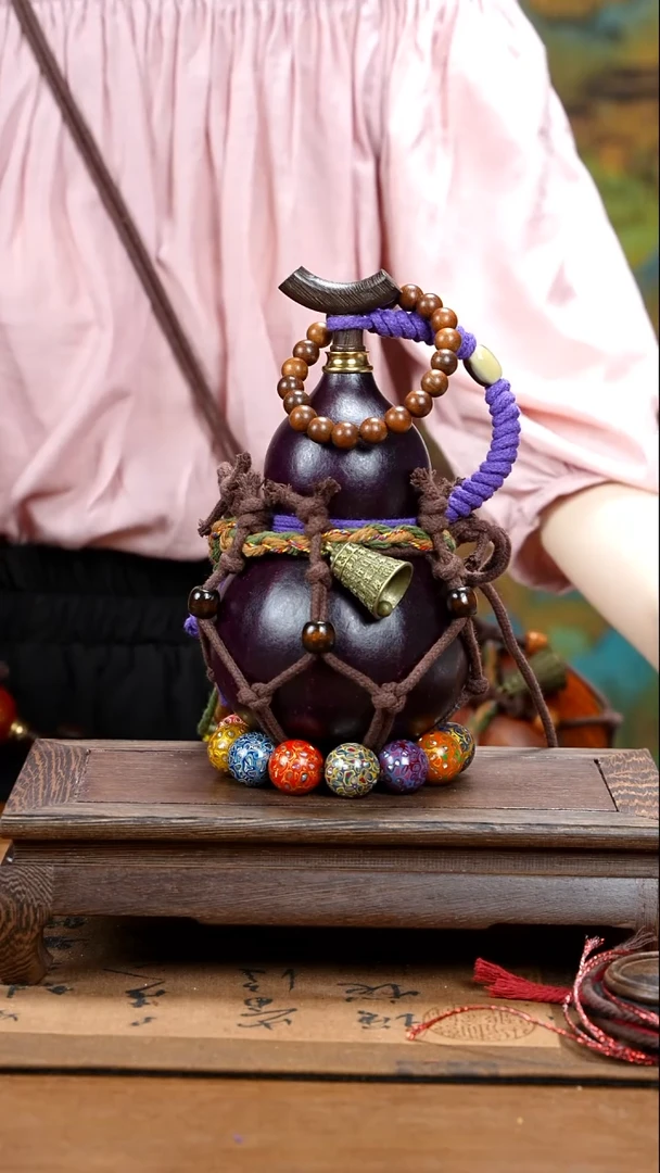 XK011网兜款葫芦不包手串+贡木手串