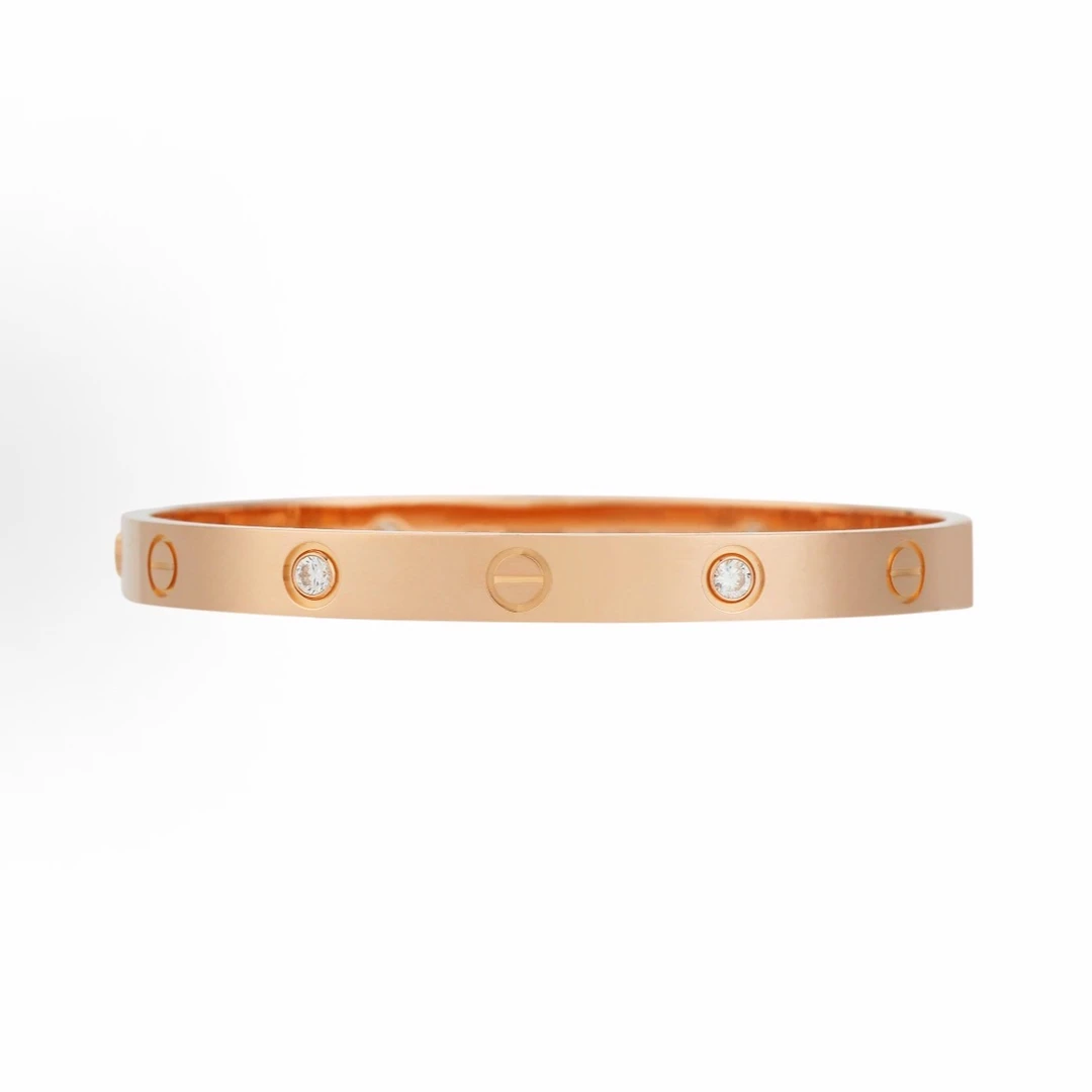 未拆封  CARTIER卡地亚 LOVE系列 闭合设计 螺钉图案  手镯 女款