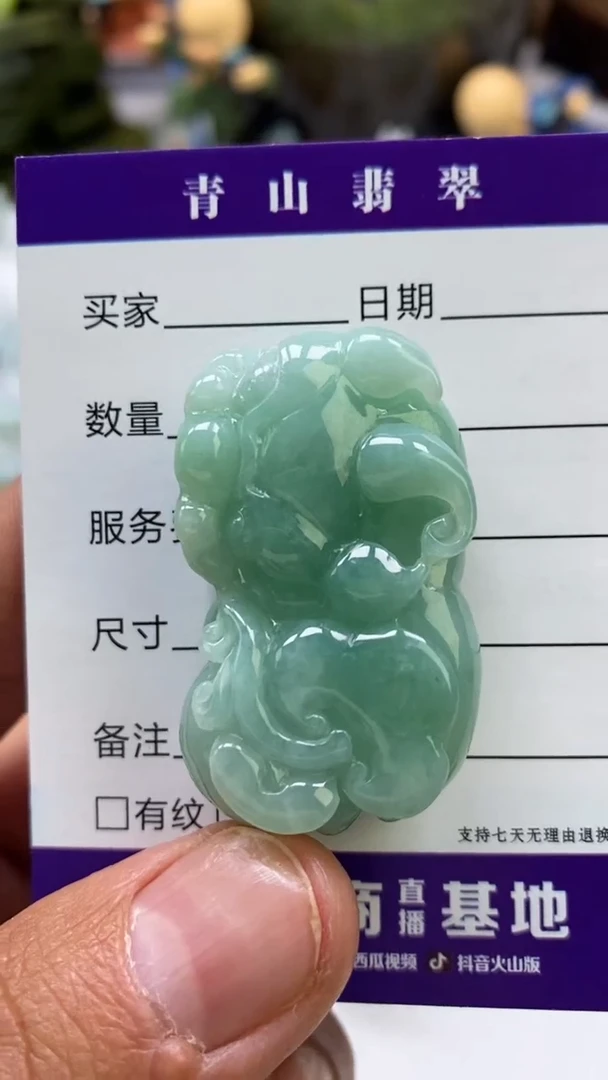 【闪购商品】翡翠颈饰未镶嵌多人霸王貔貅黑色绳