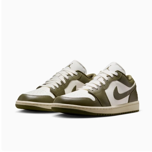 NIKE/耐克官方正品AJ1 男女同款橄榄绿低帮运动休闲鞋 DC0774-122