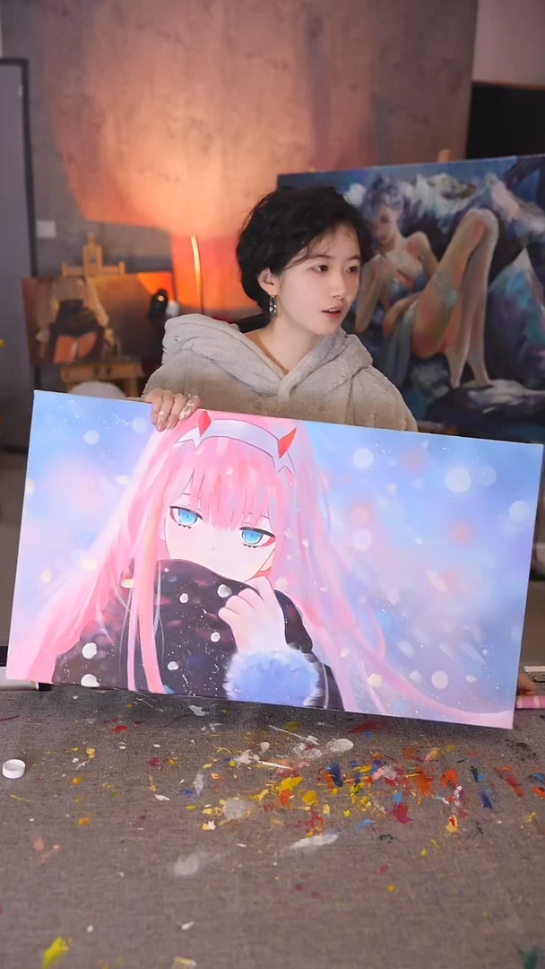 【闪购商品】油画雪中02丙烯画纯手绘