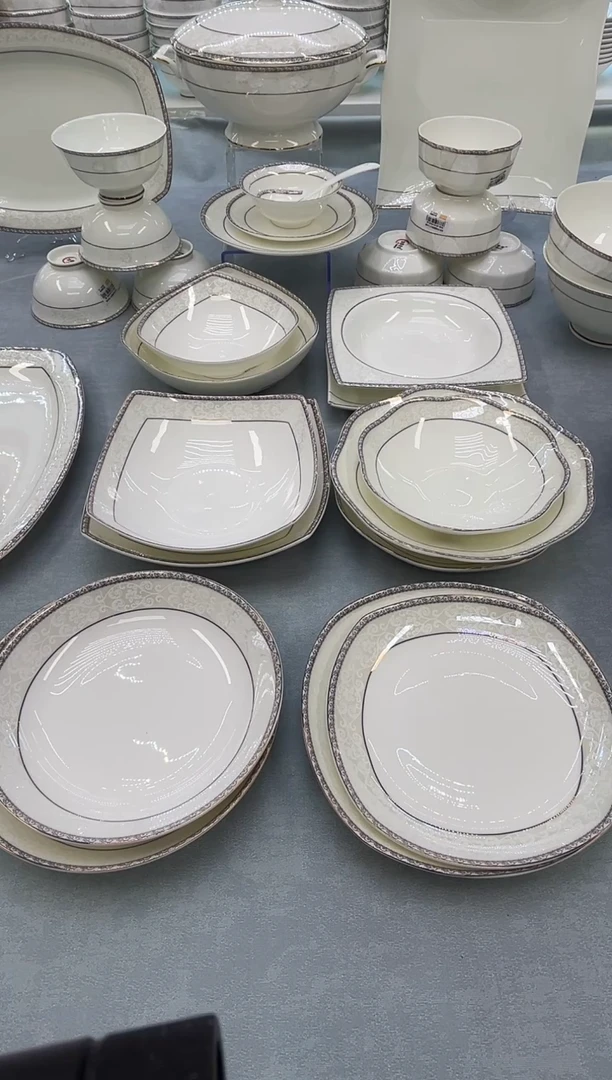 骨瓷玲珑6三角2个