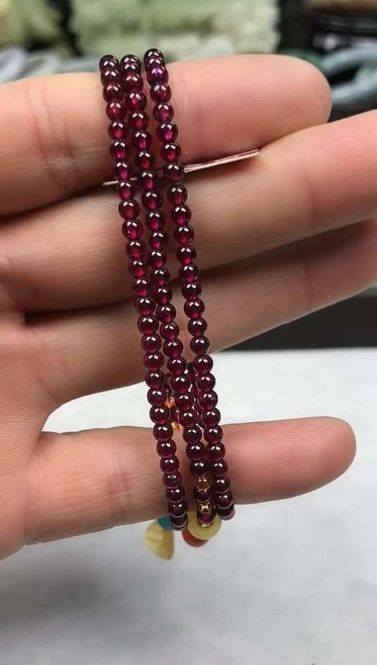 【闪购商品】石榴石手链未镶嵌【3.5MM】