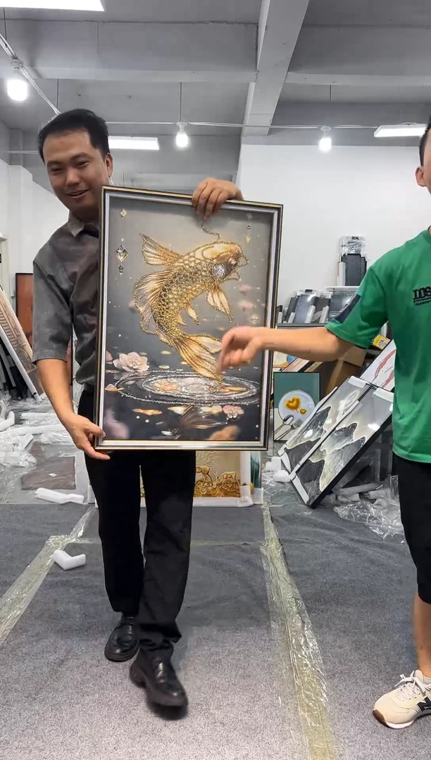 竖款鱼跃龙门（带钢化玻璃