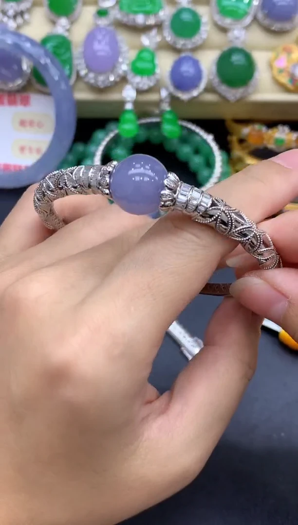 18K金镶嵌手镯翡翠273-中国好珍宝