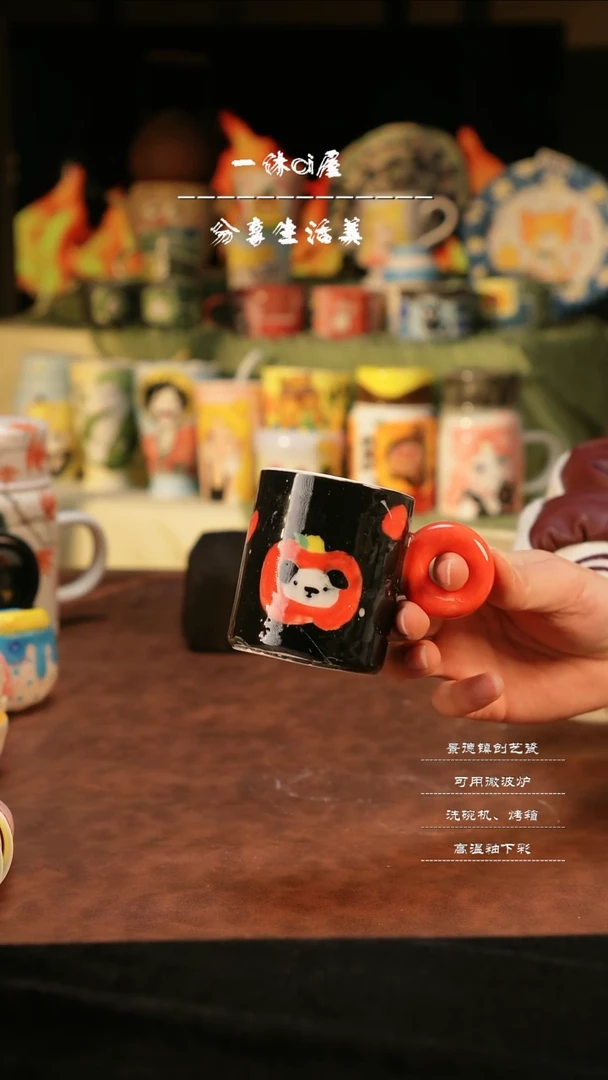 【闪购商品】摆件亲工手绘陶瓷-