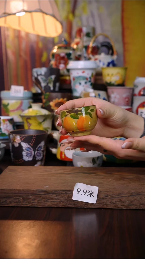 杯子陶泥垚手作 景德镇手工手绘陶瓷器物