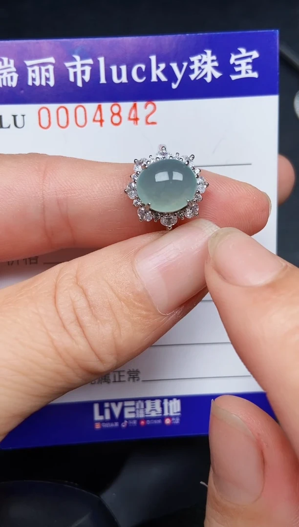 翡翠银S925镶嵌颈饰4842