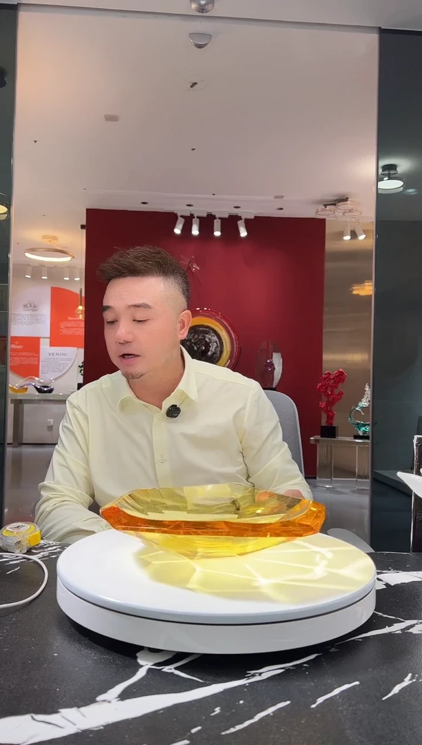 茶宠巴比特美学 金色多边盘