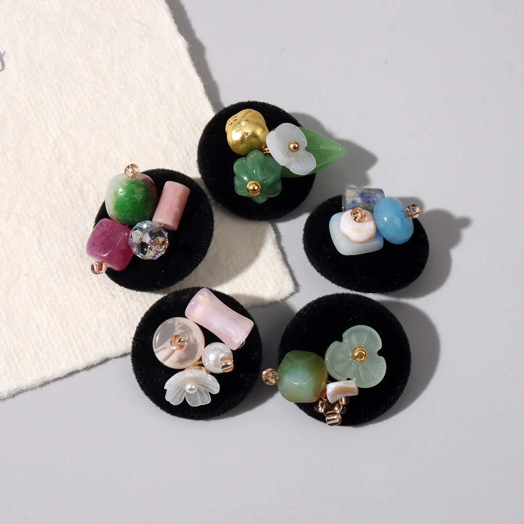 手工包布玉石纽扣大衣风衣毛衣开衫新中式马甲百搭装大衣外套饰扣