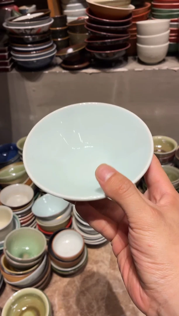 瓷片f**g100影青斗笠小碗4个