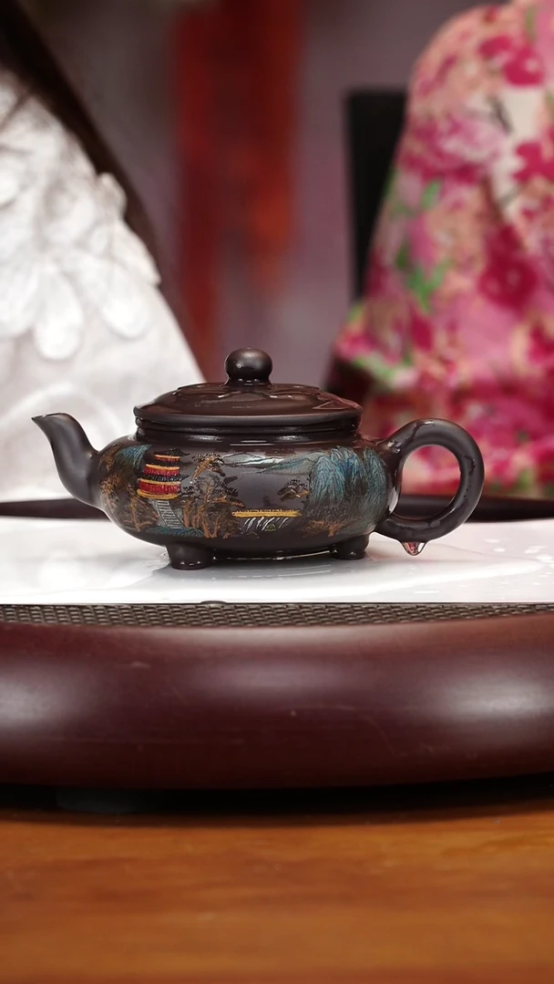 茶壶紫砂139ZCP大彬如意 黑墩头