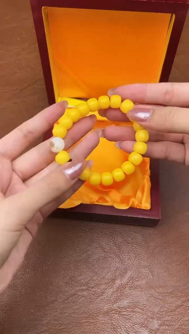 万家文玩阁黄玉菩提链接@@L052