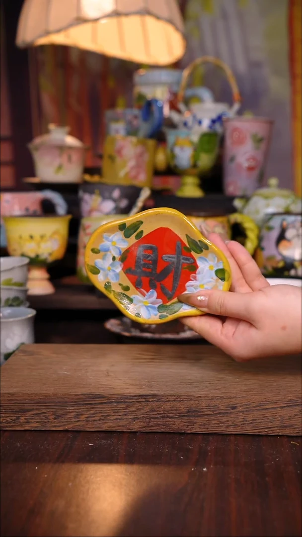 杯子陶泥垚手作 景德镇手工手绘陶瓷器物