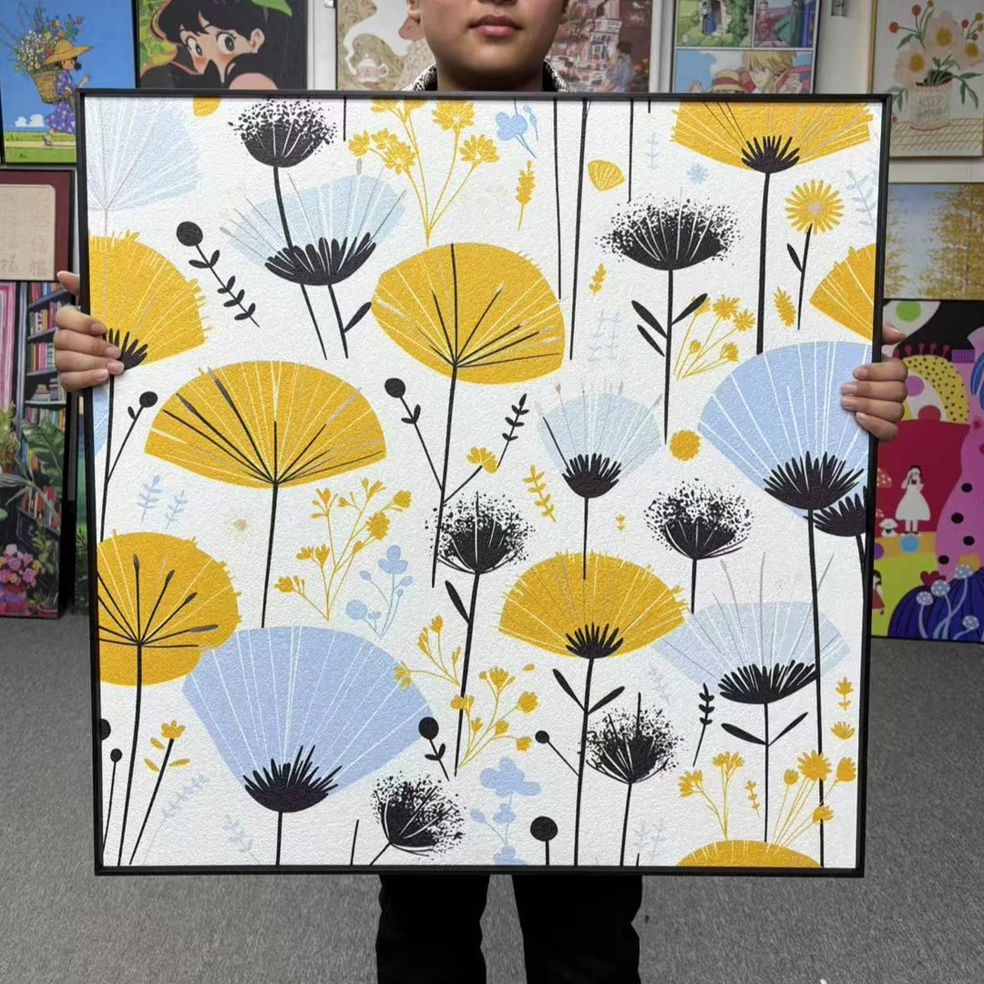 奶油风花卉卧室装饰画温馨主卧床头墙面高档壁画8080