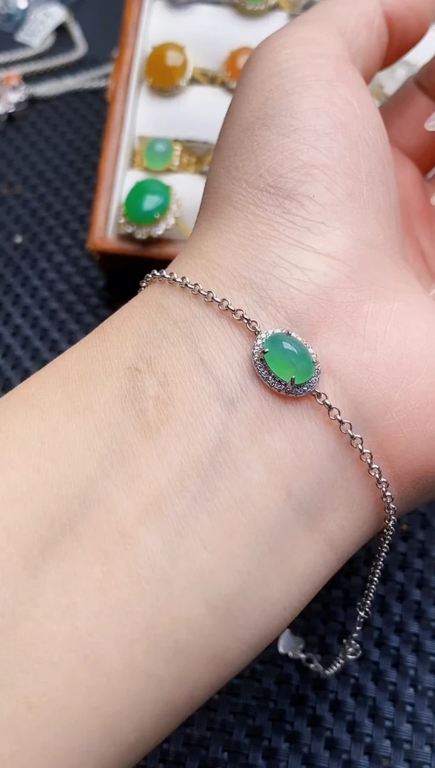 银S925镶嵌戒指翡翠2470