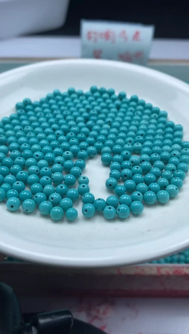 【闪购商品】玛瑙/玉髓颈饰未镶嵌w822高瓷绿松4mm*30颗