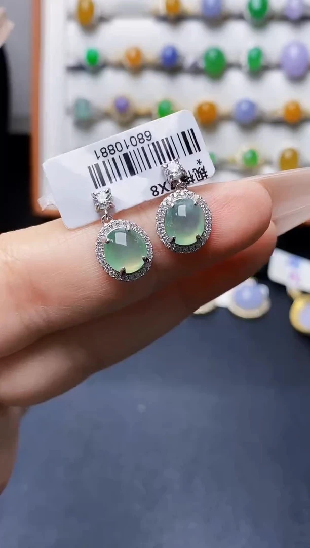 银S925镶嵌戒指翡翠0246