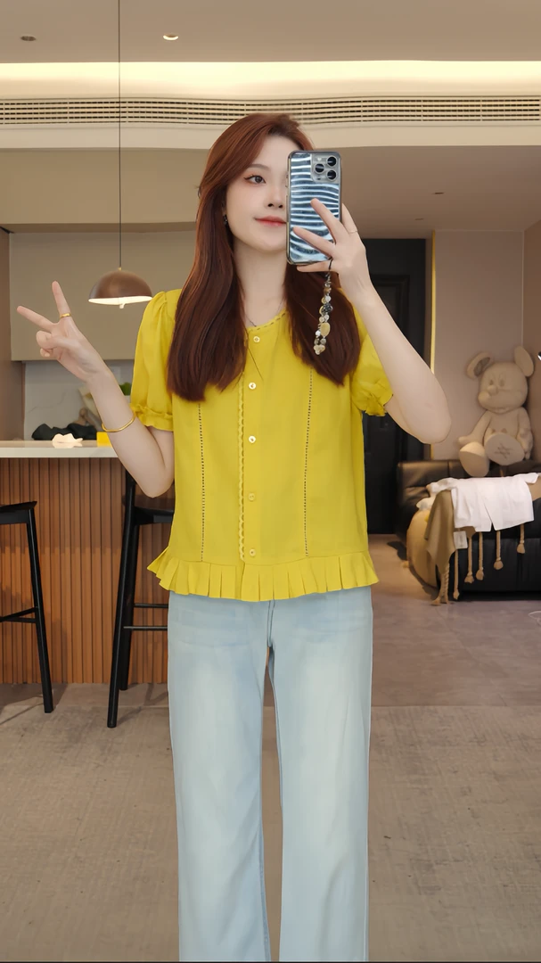 【欧加恋恋】--夏季法式30苎麻 70莱赛尔短袖衬衫TS25060408