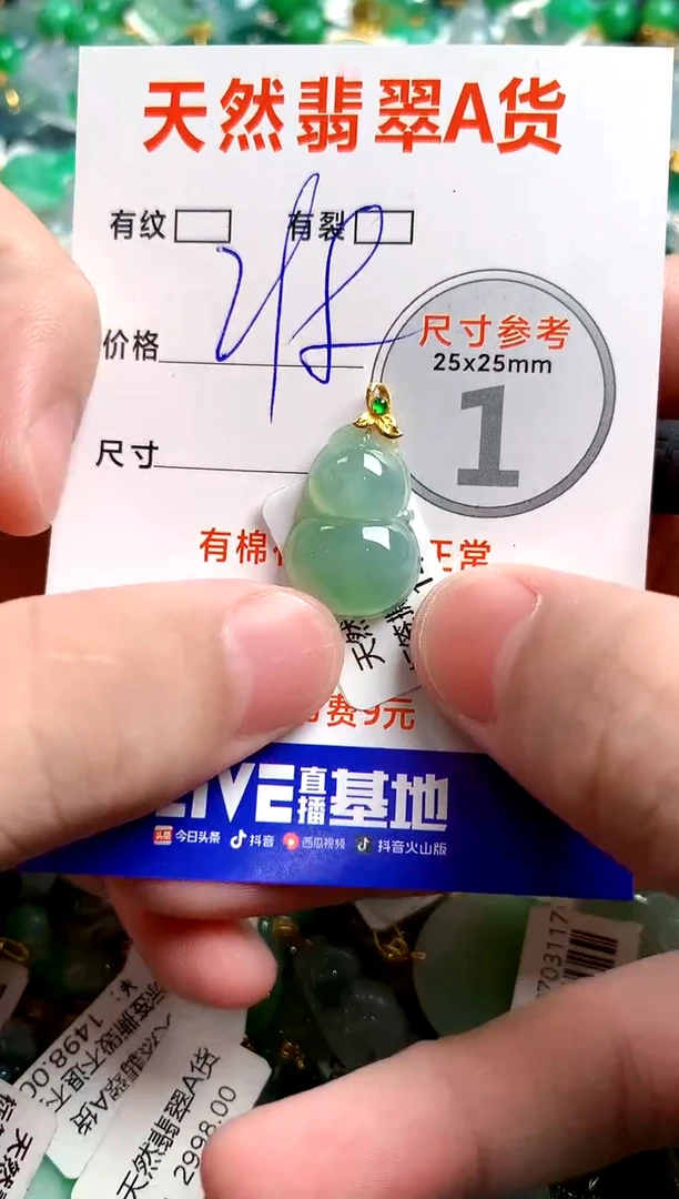 翡翠18K金镶嵌颈饰0298557992