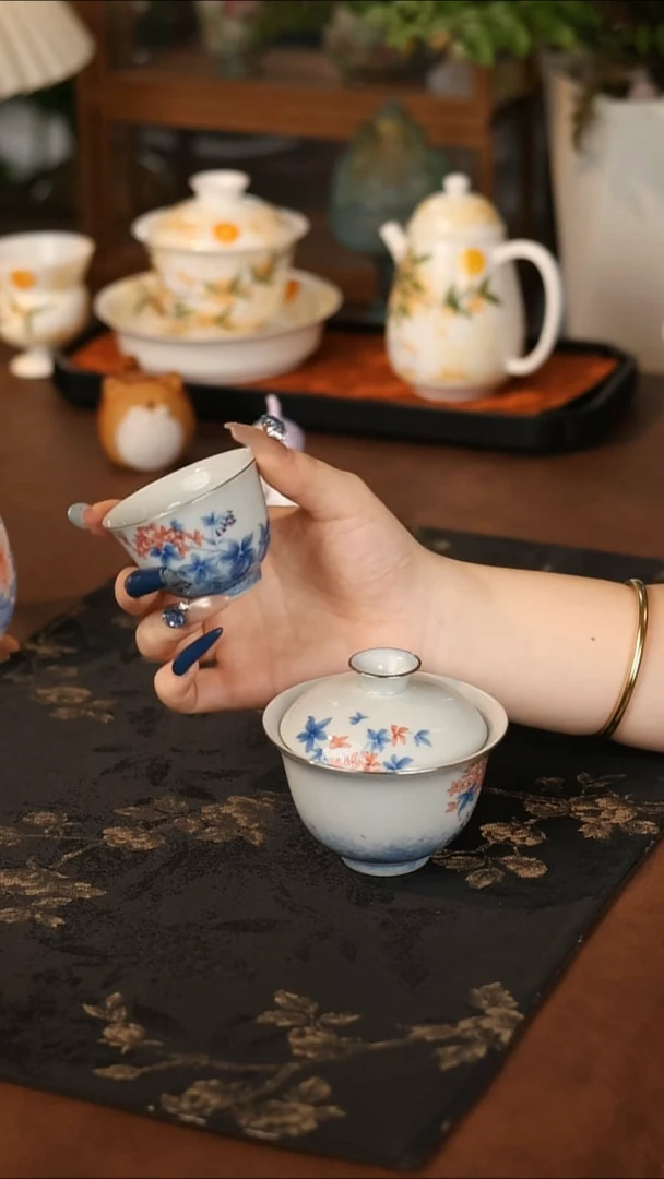 盖碗+茶杯  哈哈哈哈哈