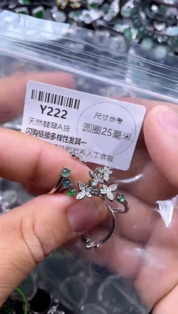 【闪购商品】翡翠颈饰未镶嵌Y222戒指 多样性发其二