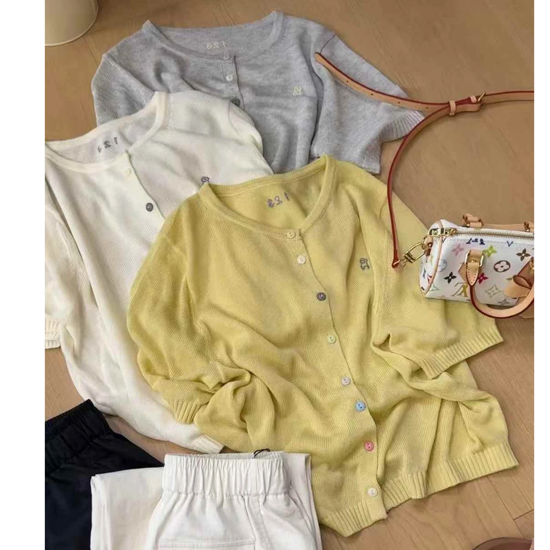 TY5【刺绣小羊】韩系高品小众简约显贵针织衫（衣长52）