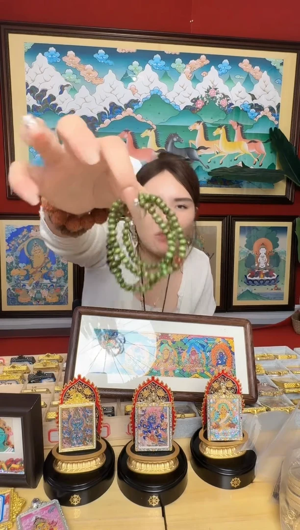 吊坠手串-热贡纯手绘唐卡