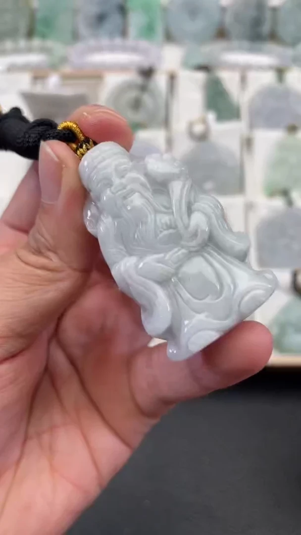 颈饰未镶嵌翡翠天然缅甸翡翠A货 有瑕疵186