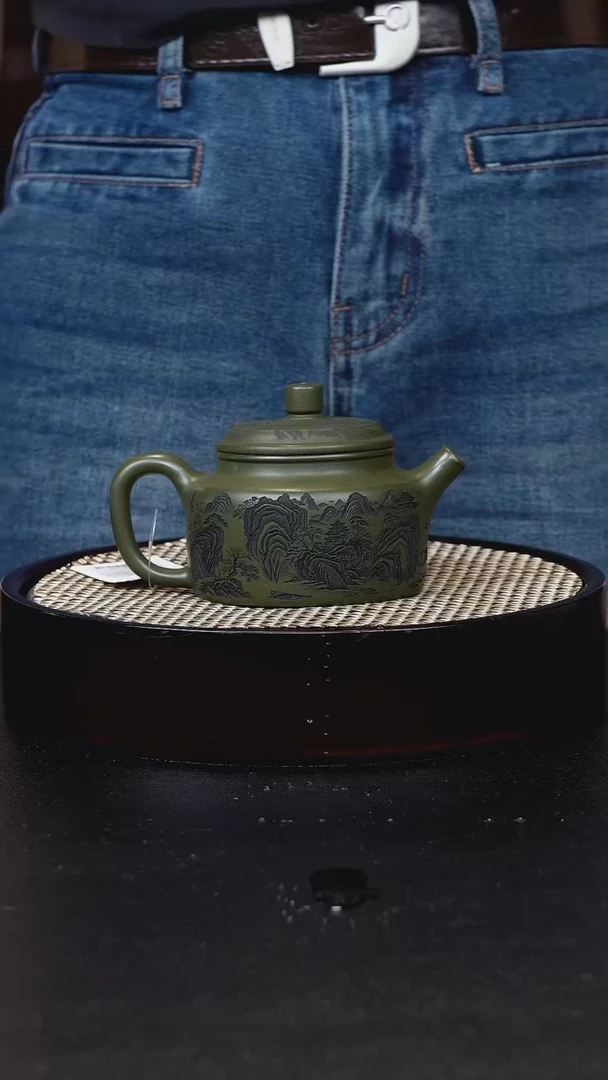 茶壶紫砂紫砂绿泥德钟