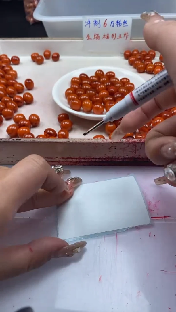 【闪购商品】蜜蜡颈饰未镶嵌w812二代老红蜡枣珠13*12mm10