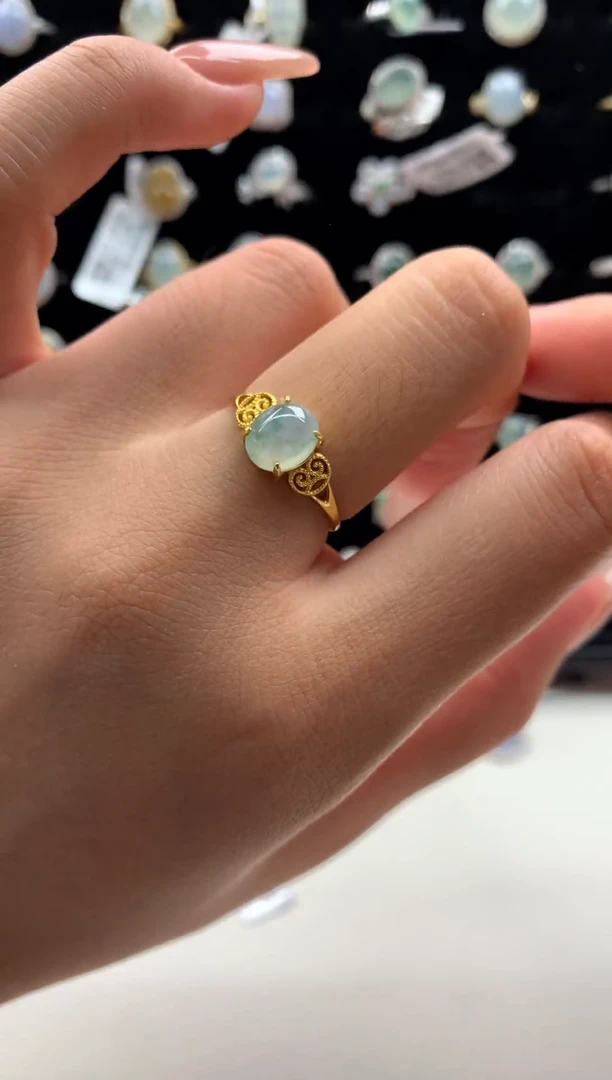 翡翠银S925镶嵌吊坠(不含链)戒指