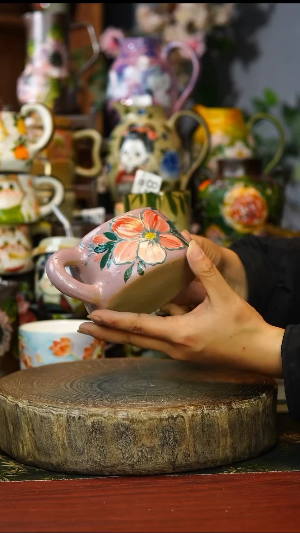 陶瓷87景德镇手工手绘釉下彩