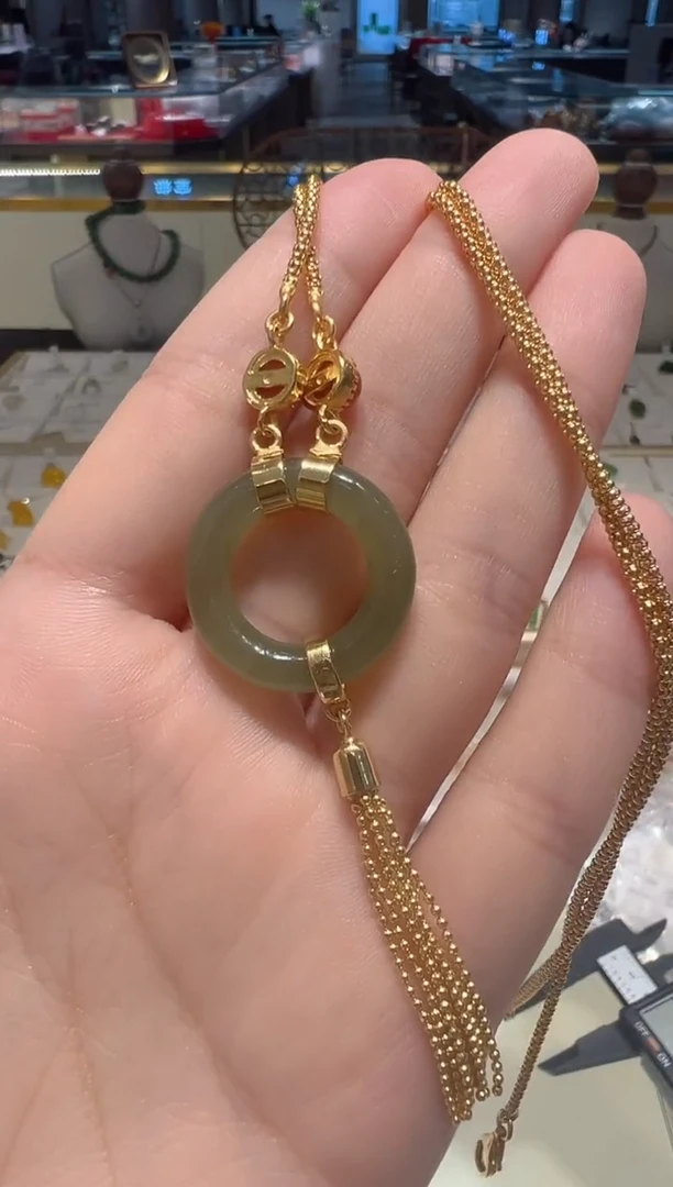 【闪购商品】和田玉颈饰银S925镶嵌111111