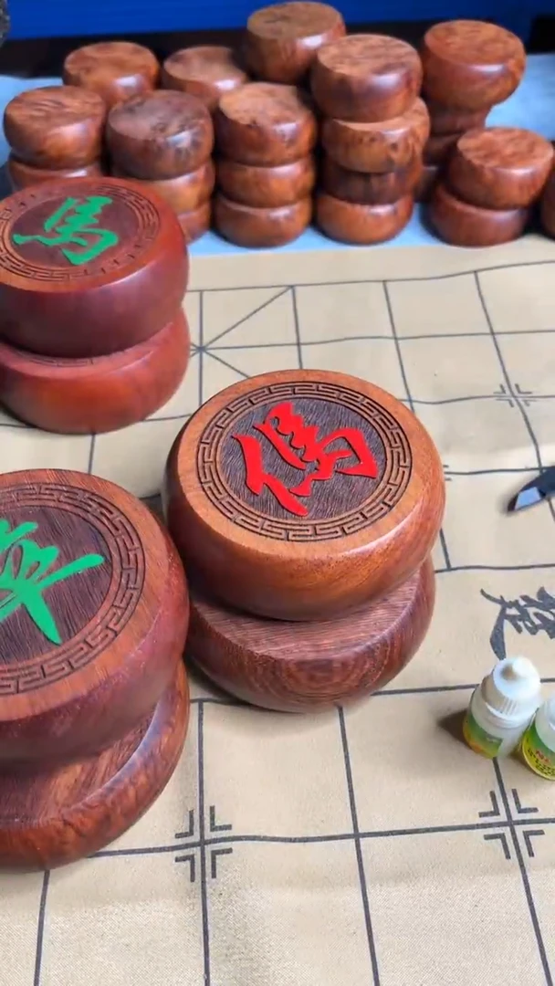 木缅甸花梨10公分棋子
